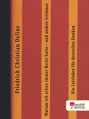 cover image of Warum ich schon immer Recht hatte--und andere Irrtümer